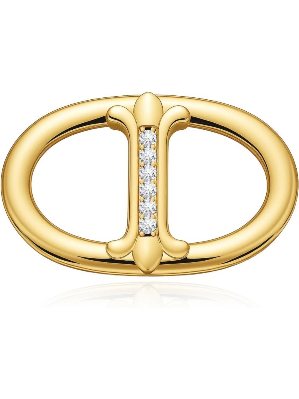 Elegant Oval Silk Scarf Ring - 18K Gold Plated Accessory for Women